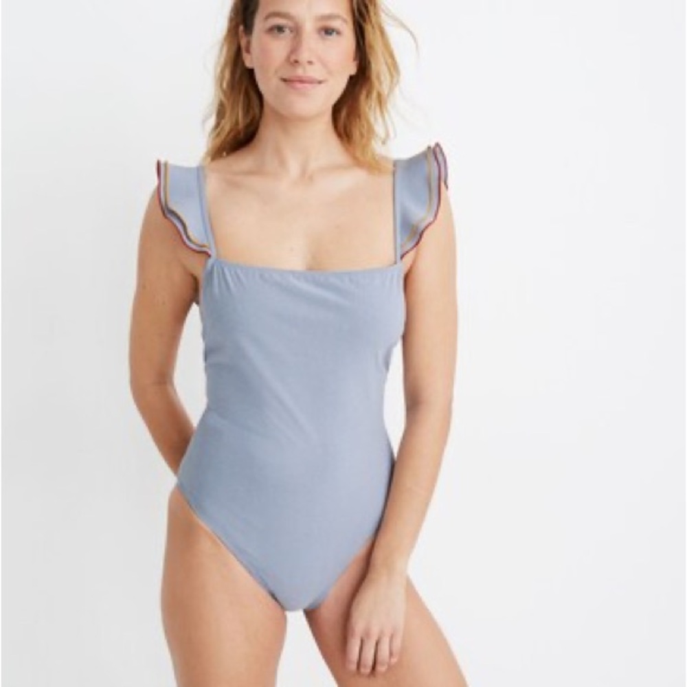 Madewell Ruffle-Strap One-Piece Swimsuit